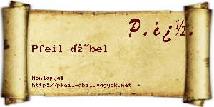 Pfeil Ábel névjegykártya