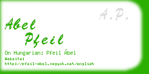 abel pfeil business card