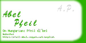 abel pfeil business card